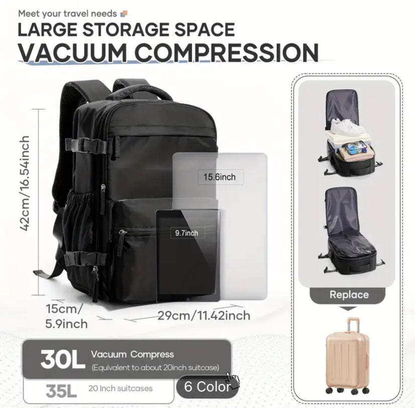 Vacuum Compression Travel Backpack